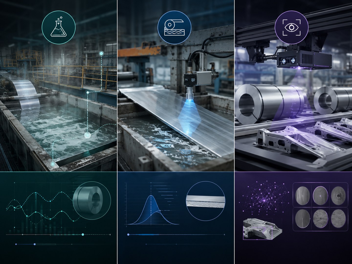 Tres modulos de inteligencia artificial para optimizar decapado, galvanizado e inspeccion de acero