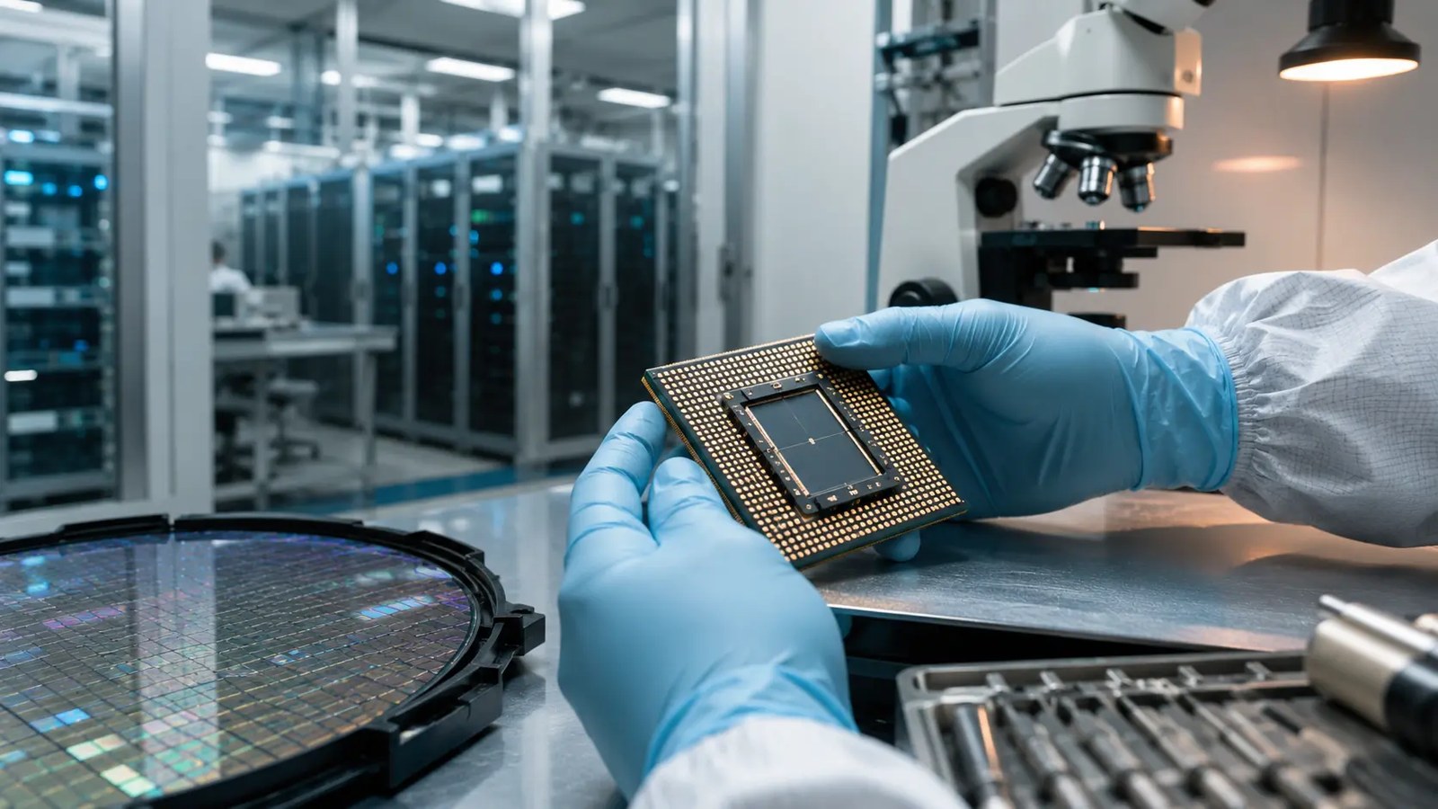 Prototipo de procesador avanzado examinado en un laboratorio conectado a infraestructura de supercomputación
