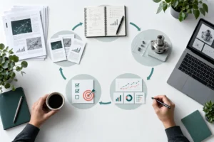 Ciclo visual de seguimiento, prueba, evaluación y aplicación de novedades de big data e IA